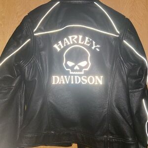Harley-Davidson Black Jacket with Reflective Accents